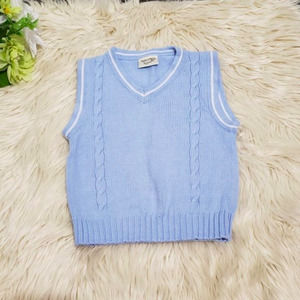REBECCA RAGGS Original knitted sky blue sweater vest 2T